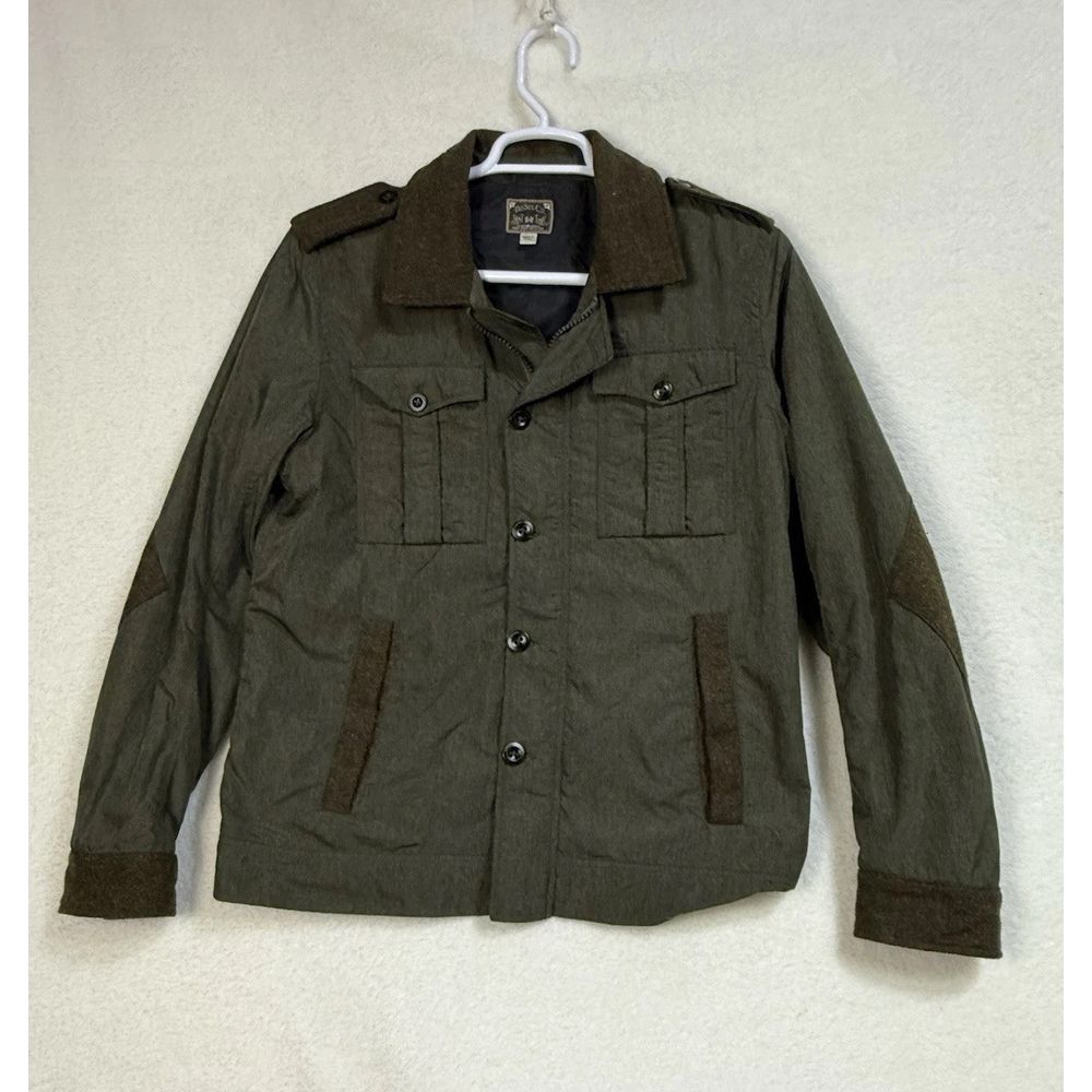 Vtg Diesel Military Jacket Womens Sz XL Khaki Green Nylon Retro‎ Y2K Coat Lined